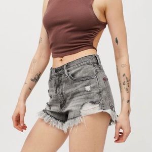 Urban Outfitters BDG Grey High-Waisted Cheeky Denim Shorts, NWT, Size